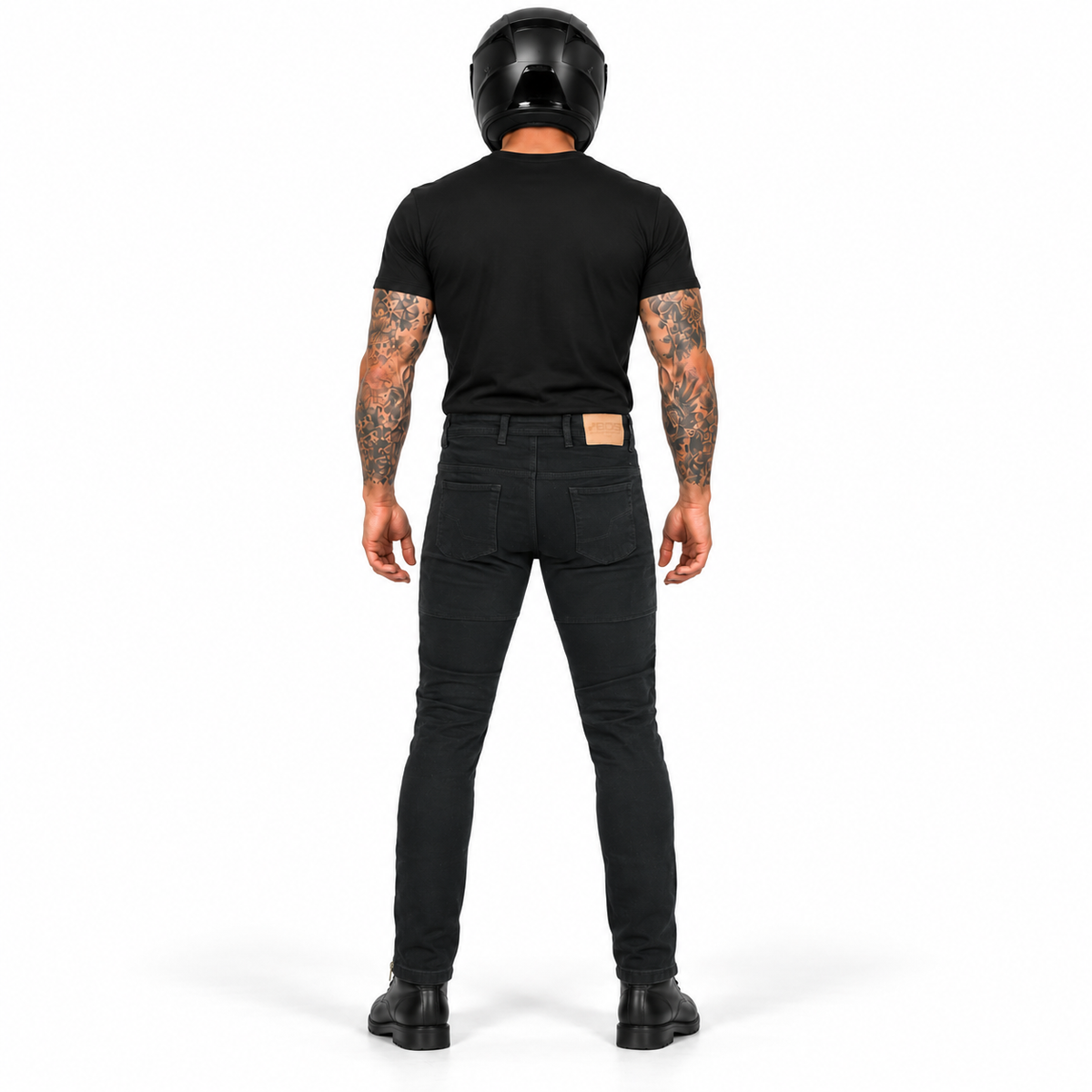 Motorradjeans Herren mit Knie- und Hüftprotektoren – BOS Micas aus Baumwollstretch