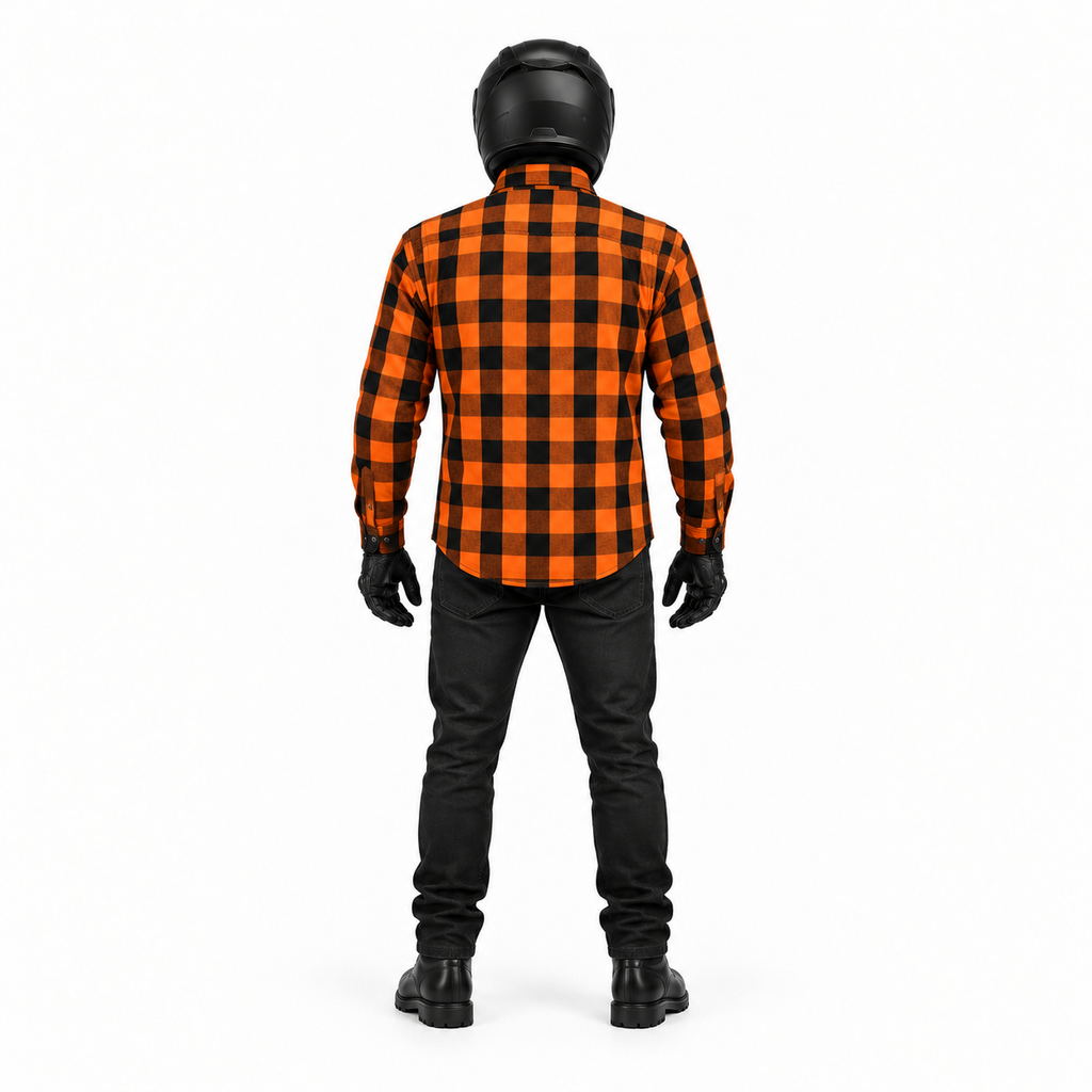 Motorradhemd Herren mit Aramidfutter und herausnehmbaren CE-Level-1-Protektoren