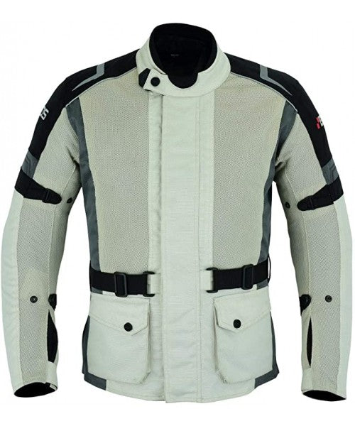 Herren Touring-Motorradjacke mit Mesh und CE-Protektoren – Allwetter