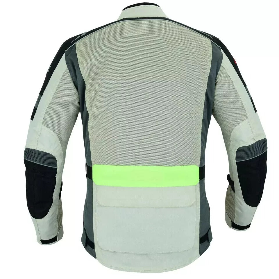 Herren Touring-Motorradjacke mit Mesh und CE-Protektoren – Allwetter