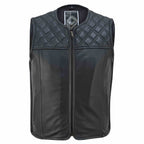 Street Rider Herren Motorradweste Schwarz mit Diamantsteppung