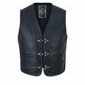 Street Rider Herren Lederweste Schwarz