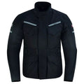 Touring-Motorradjacke Schwarz aus 600D-Polyester mit herausnehmbarem Thermofutter