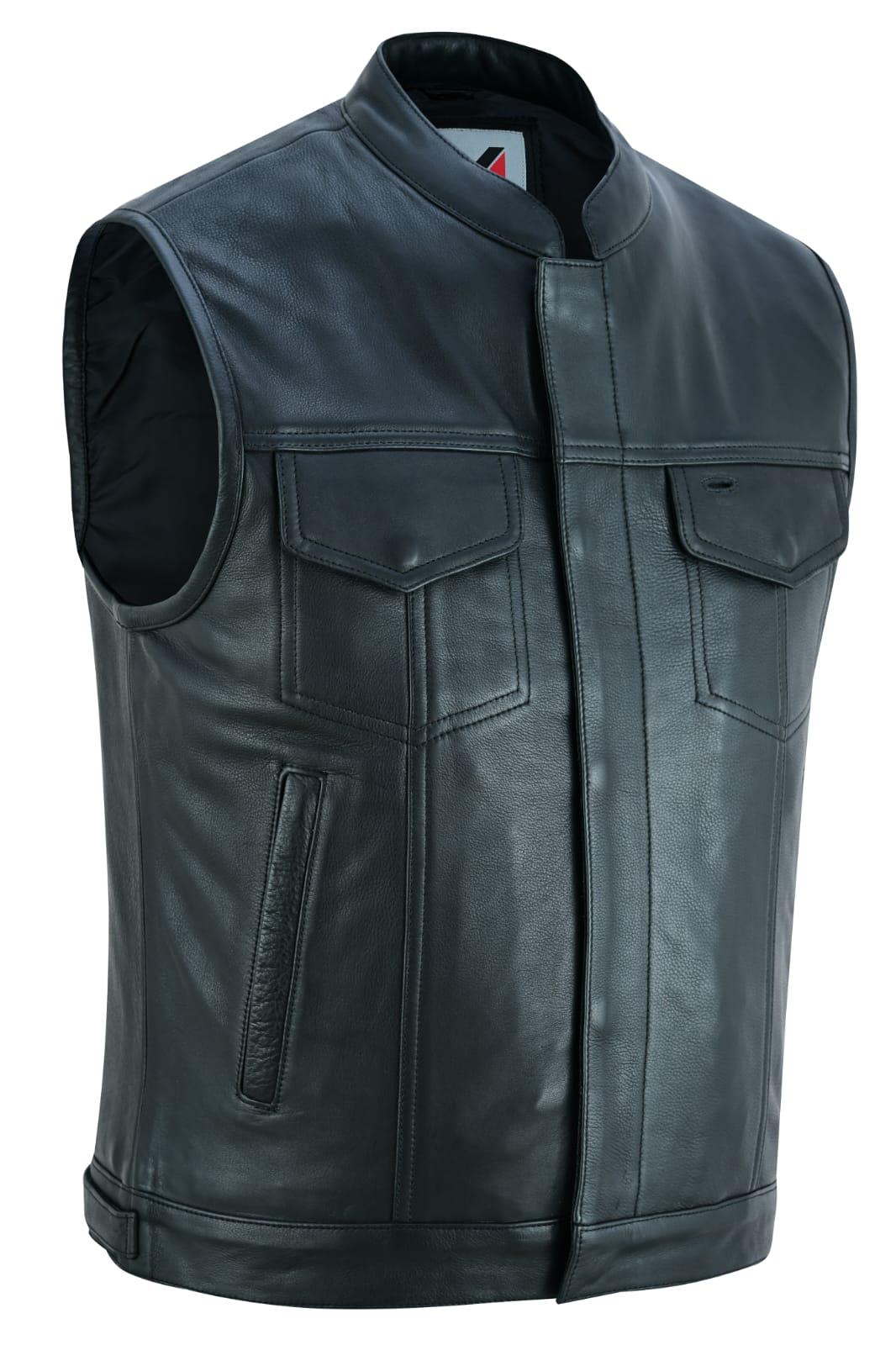 Road King Motorrad Lederweste aus Nappaleder