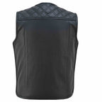 Street Rider Herren Motorradweste Schwarz mit Diamantsteppung