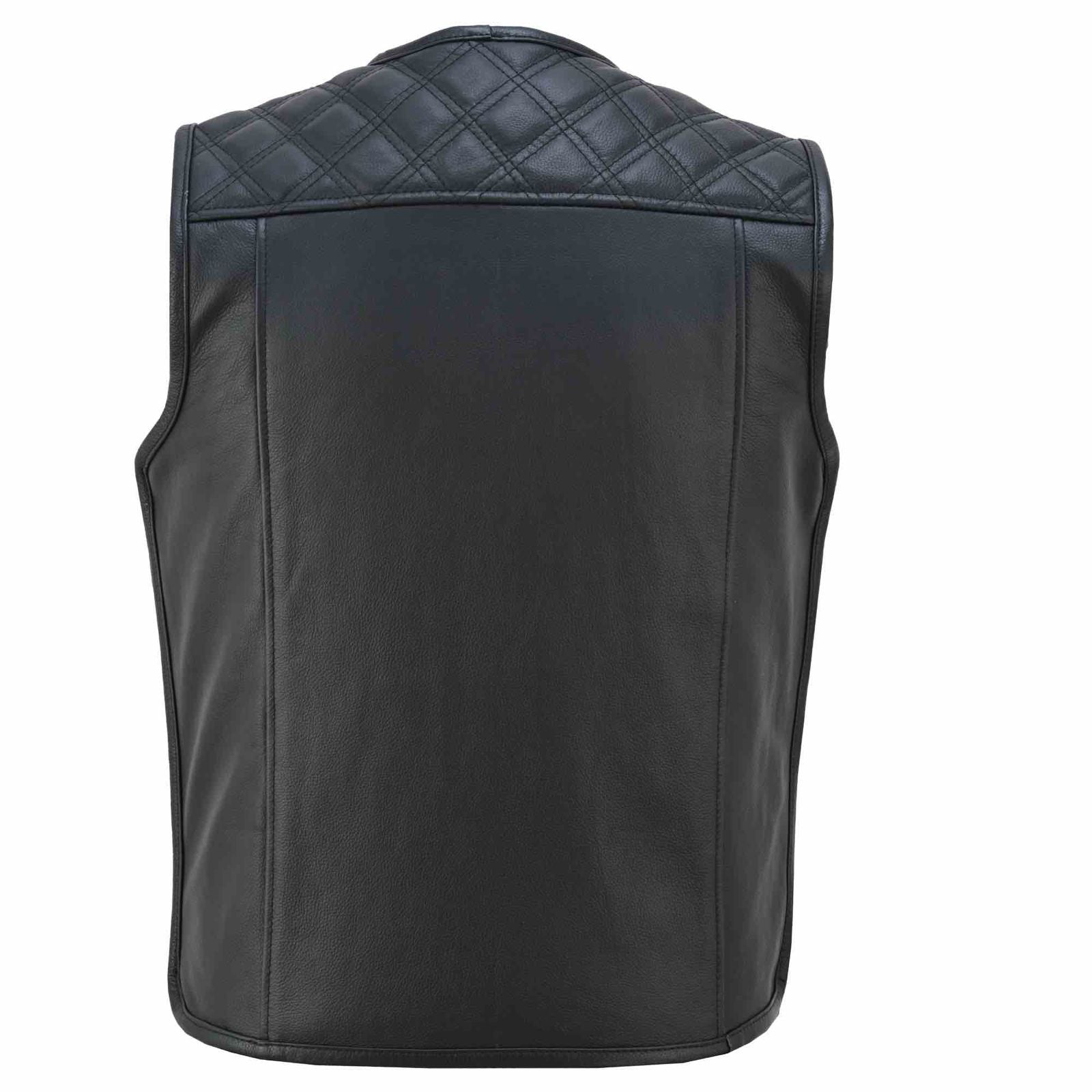 Street Rider Herren Motorradweste Schwarz mit Diamantsteppung
