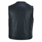 Street Rider Herren Lederweste Schwarz