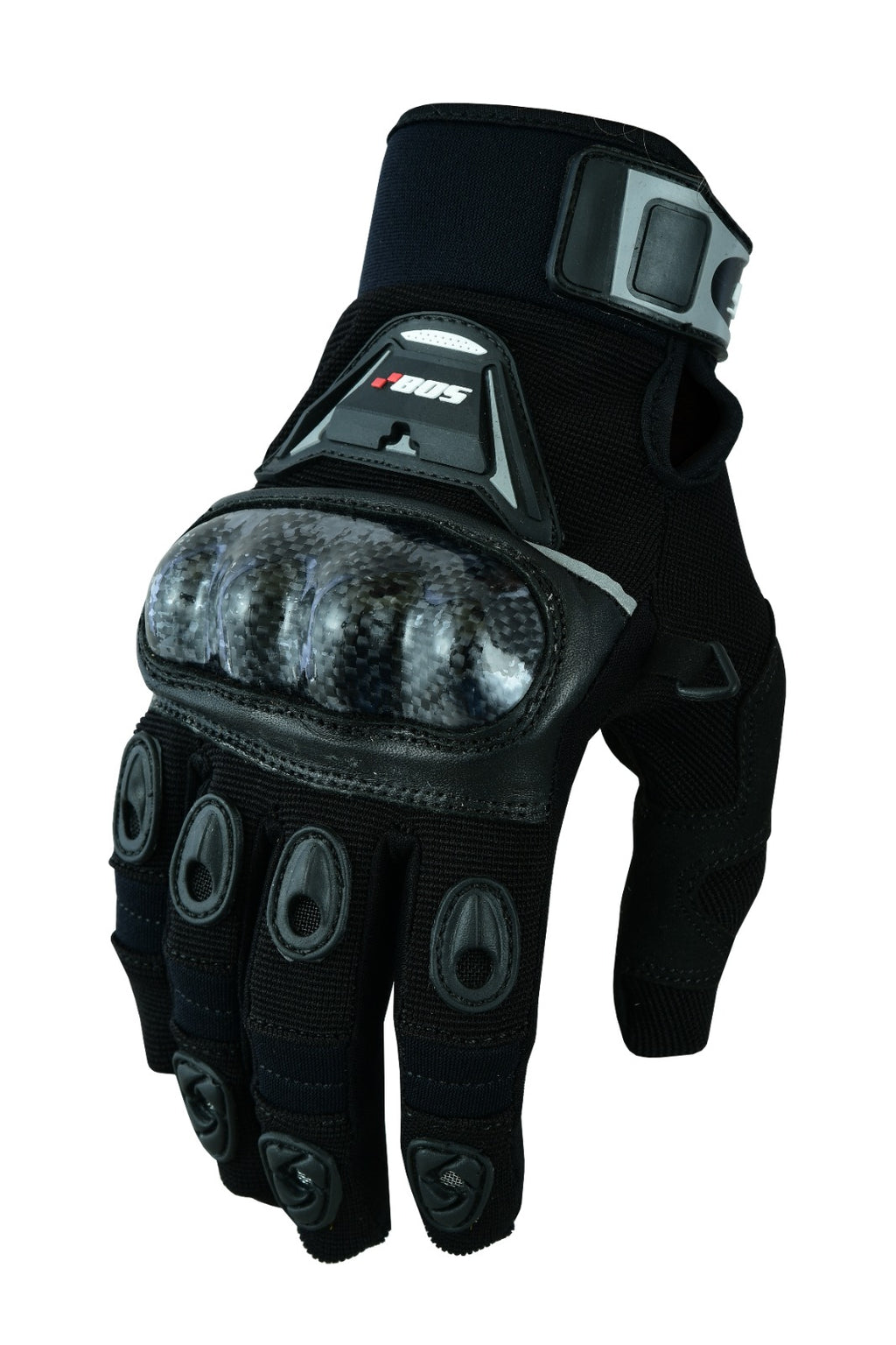 Herren Motorradhandschuhe Schwarz mit Protektoren