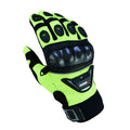Herren Motorradhandschuhe Neon Gelb Schwarz mit Knöchelschutz