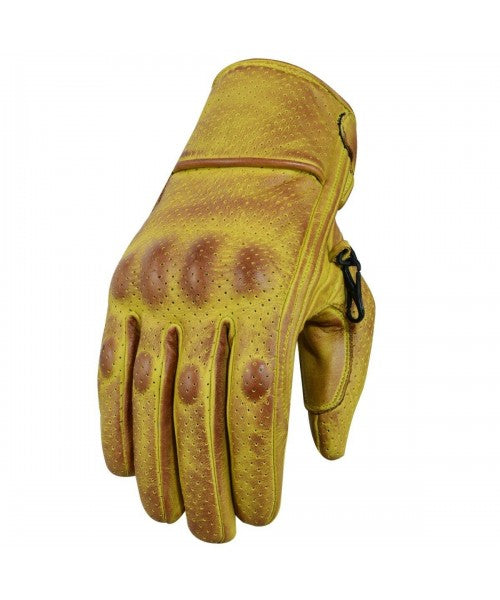 Herren-Motorrad-Lederhandschuhe mit Knöchelschutz – in vier Farben