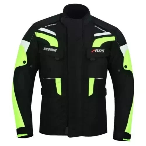 Motorradjacke Herren wasserdicht mit CE-Protektoren und herausnehmbarem Futter