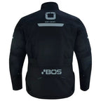 Touring-Motorradjacke Schwarz aus 600D-Polyester mit herausnehmbarem Thermofutter