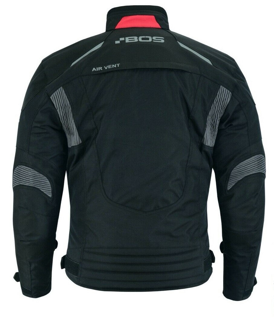 Motorradjacke Herren Schwarz – Wasserdichte Textiljacke mit Protektoren