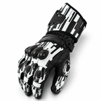 Weiße Motorrad Handschuhe Herren mit Knöchelschutz und Sportoptik