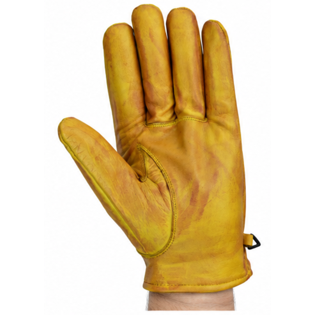 Gelbe Herren-Lederhandschuhe mit zeitloser Optik