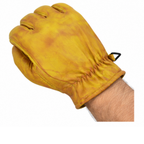 Gelbe Herren-Lederhandschuhe mit zeitloser Optik