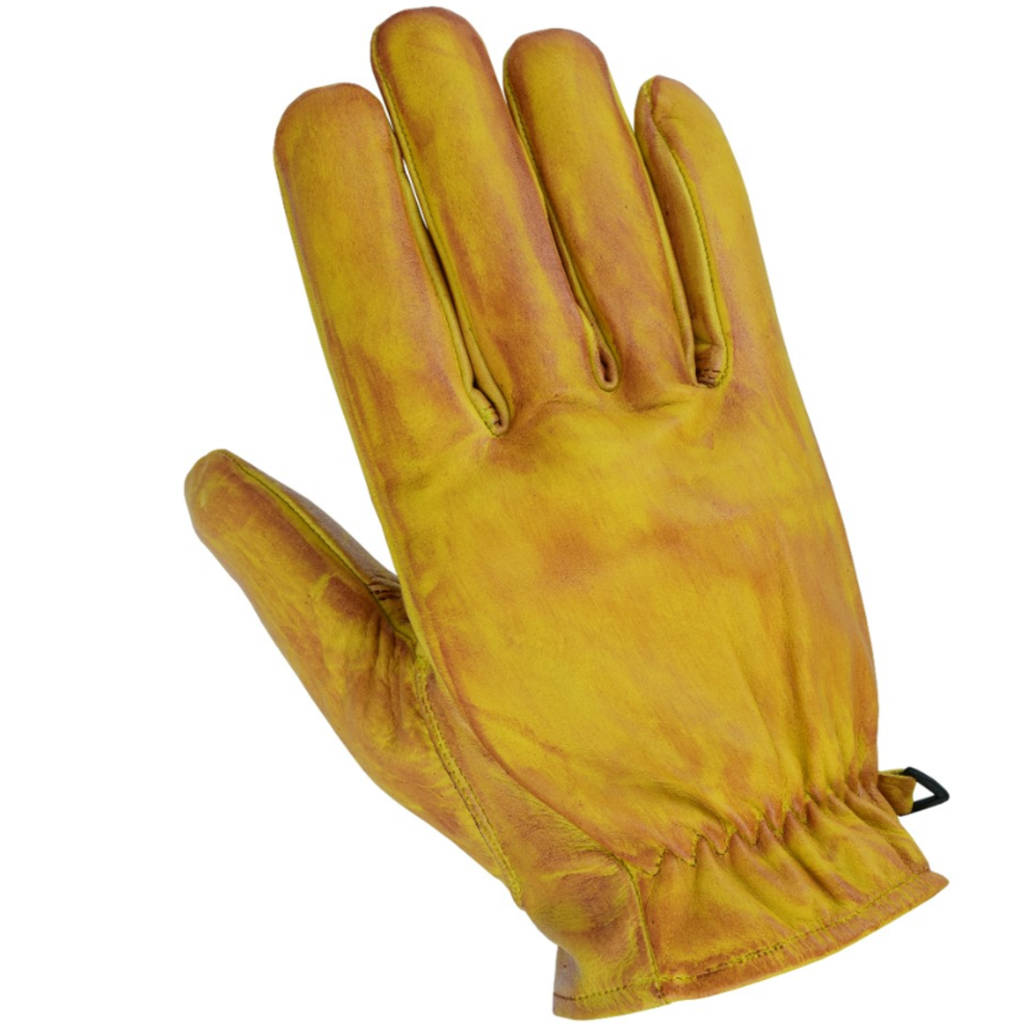 Gelbe Herren-Lederhandschuhe mit zeitloser Optik