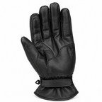 Schwarze Motorrad-Handschuhe Herren mit langem Bündchen