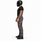 Motorrad-Cargohose in Camouflage mit Aramid-Verstärkung und herausnehmbaren CE-Knieprotektoren