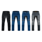 Motorradjeans Herren mit Aramid-Verstärkung und herausnehmbaren CE-Protektoren