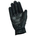 Herren Motorrad Lederhandschuhe Schwarz mit Handprotekto
