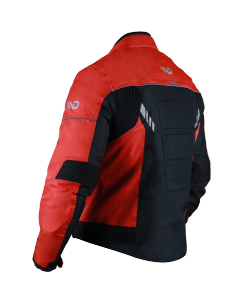 Men's Motorcycle Textile Jacket red and black bikers jacket