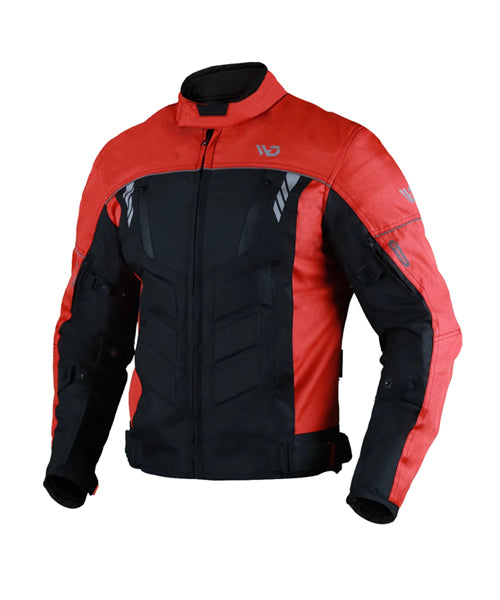 Men's Motorcycle Textile Jacket red and black bikers jacket