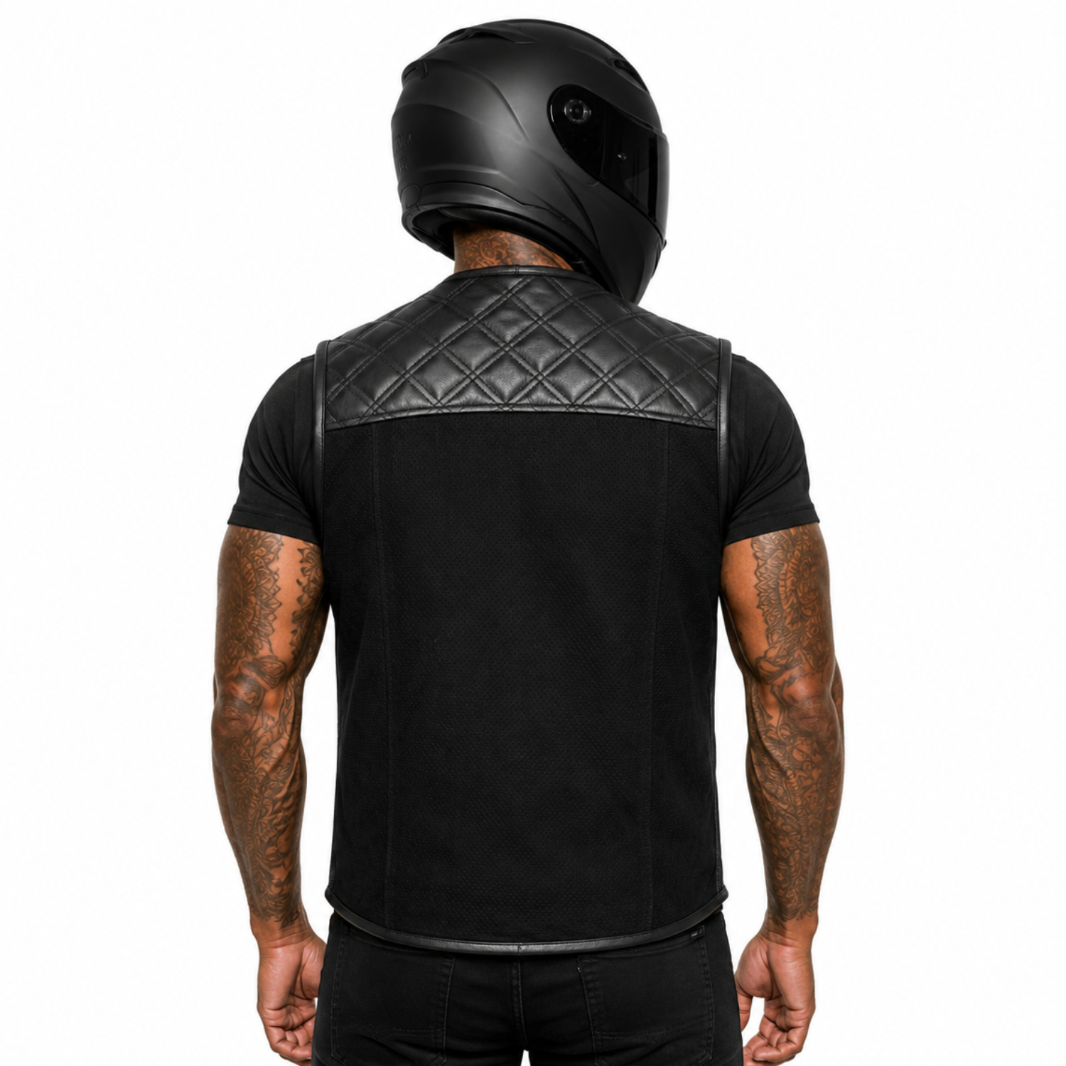 Road Star Herren Nubukleder Weste – Klassischer Biker-Look