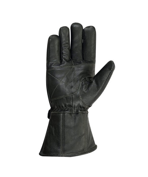 Herren Motorradhandschuhe mit langer Stulpe und Reißverschluss