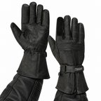 Herren Motorradhandschuhe mit langer Stulpe und Reißverschluss