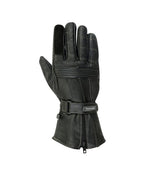 Herren Motorradhandschuhe mit langer Stulpe und Reißverschluss