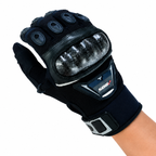 Herren Motorradhandschuhe Schwarz mit Protektoren