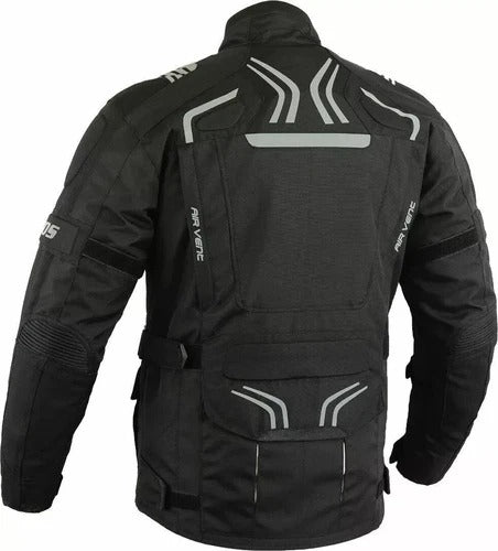 Herren-Motorradjacke mit CE-Protektoren und herausnehmbarem Thermofutter