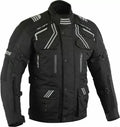 Herren-Motorradjacke mit CE-Protektoren und herausnehmbarem Thermofutter