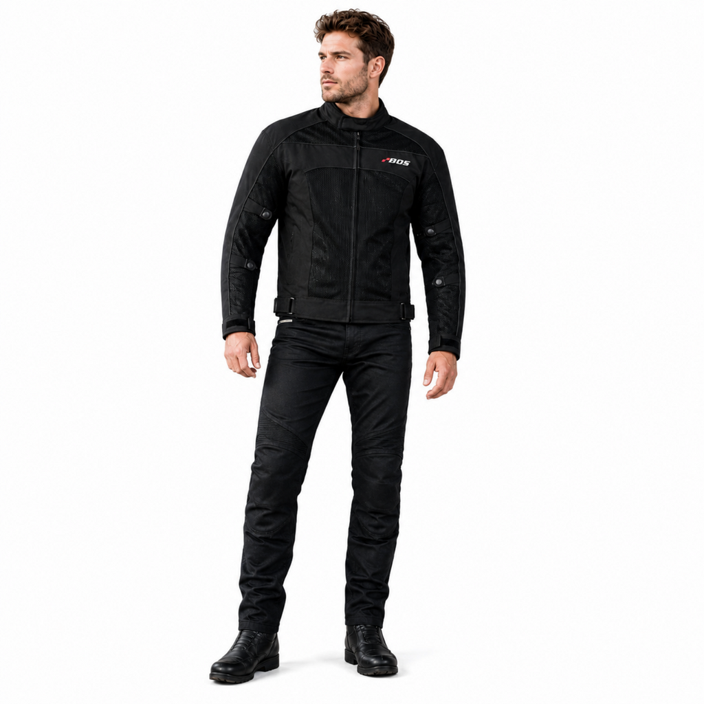 Motorradjacke mit Mesh und CE Protektoren