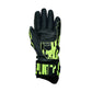 Motorradhandschuhe aus Rindsleder Neongrün
