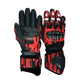 Motorradhandschuhe aus Rindsleder Rot
