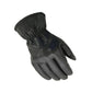 Motorradhandschuhe aus Rindsleder Schwarz
