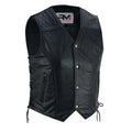 Herren Motorrad Lederweste aus Rindsleder – RM