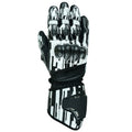 Weiße Motorrad Handschuhe Herren mit Knöchelschutz und Sportoptik