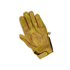 Gelbe Leder-Motorradhandschuhe Herren mit Handverstärkung